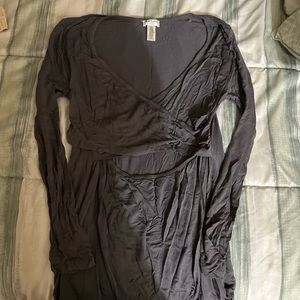 Long Sleeve Grey Maternity Top